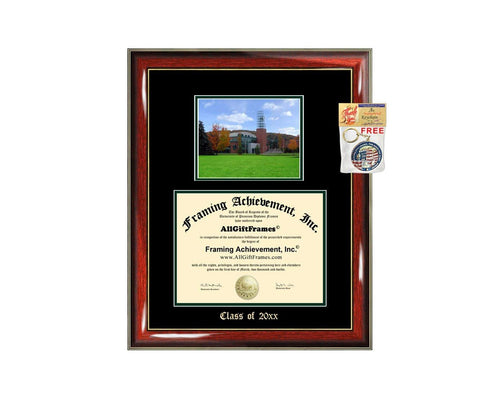 Diploma Frame Big Binghamton University SUNY Campus Photo Graduation Gift Case Embossed Picture Frames Engraving Bachelor Master MBA PHD Personalized Degree
