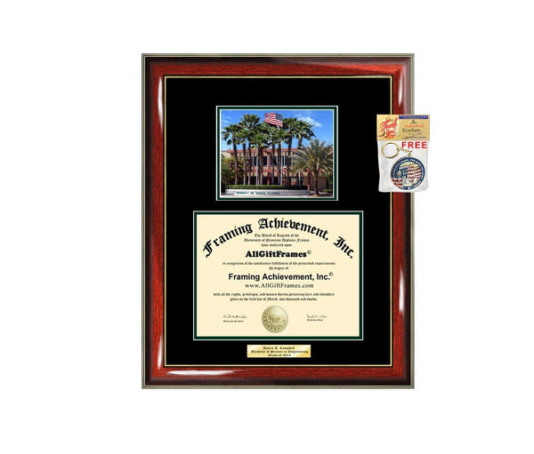 Diploma Frame USF University of South Florida Graduation Gift Idea Engraved Picture Frames Engraving Degree Cheap Graduate Bachelor Masters MBA PHD Doctorate School