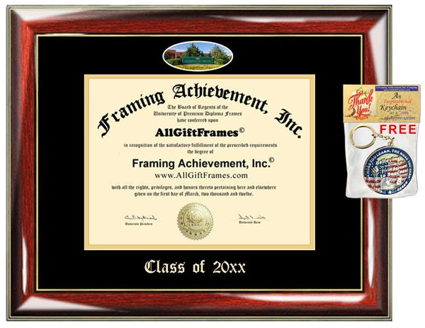 AllGiftFrames Custom Diploma Frame Embossed University of Oregon College Best Graduation Degree Frame Double Mat Campus Fisheye Oregon Picture Frame Cheap Certificate Graduate Gift