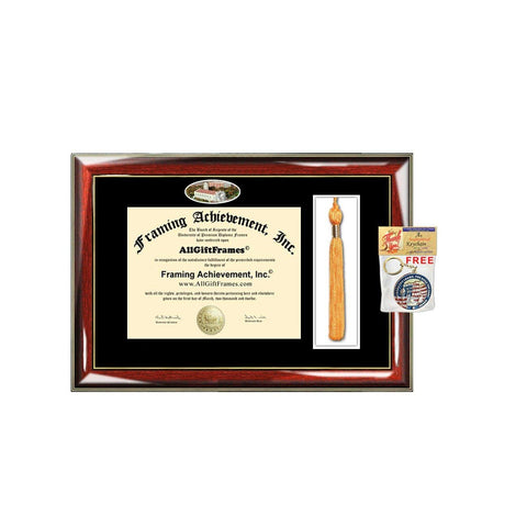 Loyola University of Chicago Tassel Diploma Frame LUC Campus Picture Double Degree Plaque Tassel Holder Framing Graduation Gift Bachelor Master MBA Doctorate PHD Certificate Case