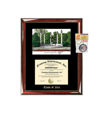 Ball State University BSU Graduation Custom Frame Emboss Lithograph Diploma Degree Framing Embossed Bachelor MBA Master PHD Certificate Framing
