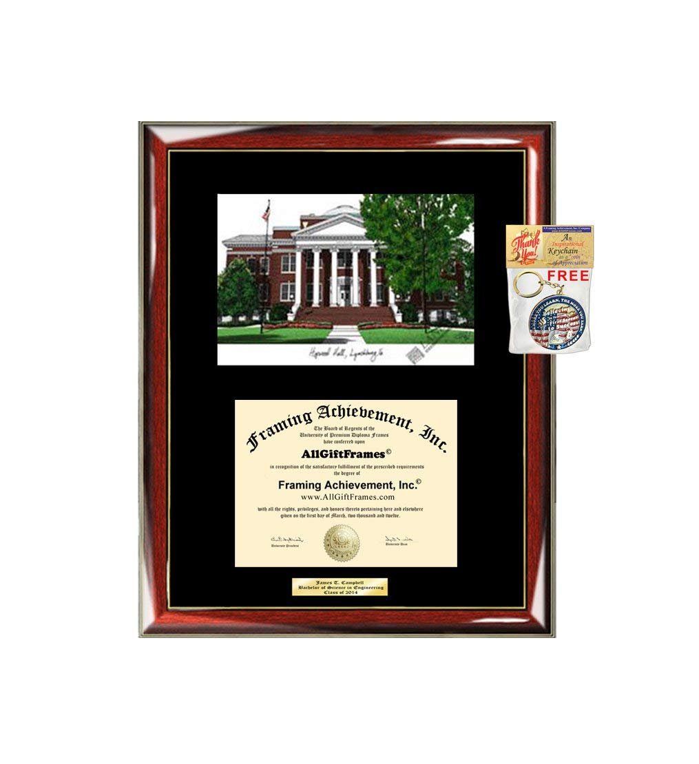 Program Graduation Frame AllGiftFrames Lynchburg College Diploma Frame Lithograph Degree Gradua