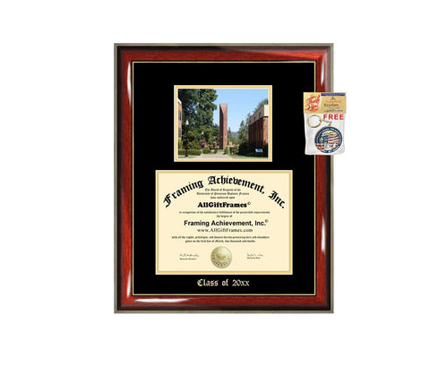 Diploma Frame Big George Fox University GFU Graduation Gift Case Embossed Picture Frames Engraving Certificate Holder Graduate Bachelor Masters MBA PHD Doctorate