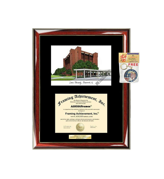 Lamar University Diploma Frame Lithograph Degree Graduation Framing Black Matted Engraved Custom University Graduate Gift Holder Case