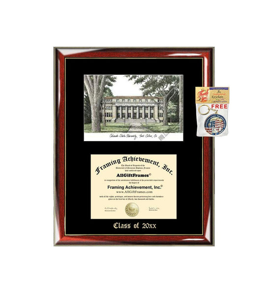 Colorado State University CSU Graduation Custom Frame Emboss Lithograph Diploma Degree Framing Embossed Bachelor MBA Master PHD Certificate Framing
