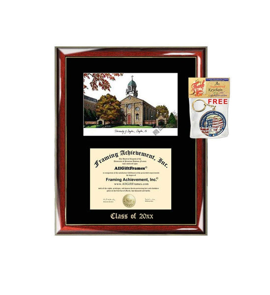 University of Dayton Graduation Custom Frame Emboss Lithograph Diploma Degree Framing Embossed Bachelor MBA Master PHD Certificate Framing