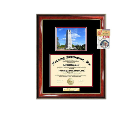 Diploma Frame NCSU North Carolina State University Graduation Gift Idea Engraved Picture Frames Engraving Degree Cheap Graduate Bachelor Masters MBA PHD Doctorate School