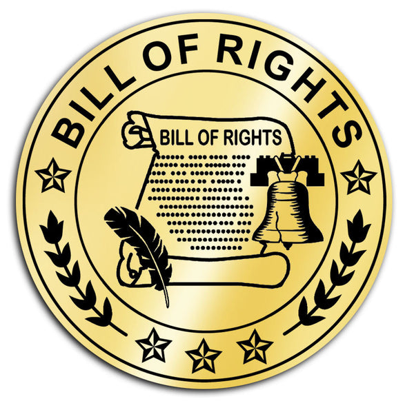 United States Bill of Rights Frame and Replica Print with Gold Embossed Logo Medallion Attorney Lawyer Law School Graduates Graduation Gifts