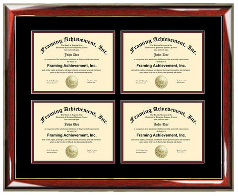 Four Certificate Frame Degree Framing Holds 4 Diploma Quadruple Documents Framing Professional Certification State Board College University