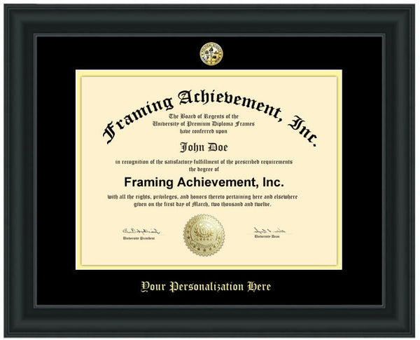 College Diploma Frames University Graduation Gifts Graduates Satin Matte Black Top mat Black Inner mat Gold Certificate Frame Degree Plaque