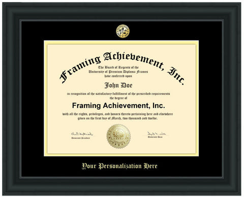 College Diploma Frames University Graduation Gifts Graduates Satin Matte Black Top mat Black Inner mat Gold Certificate Frame Degree Plaque