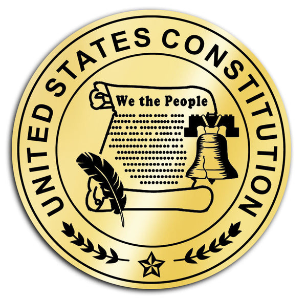 Constitution Replica Print & Signing of the Constitution Mural Painting Poster Frame Set Embossed with Gold Medallion Logo Law Gifts