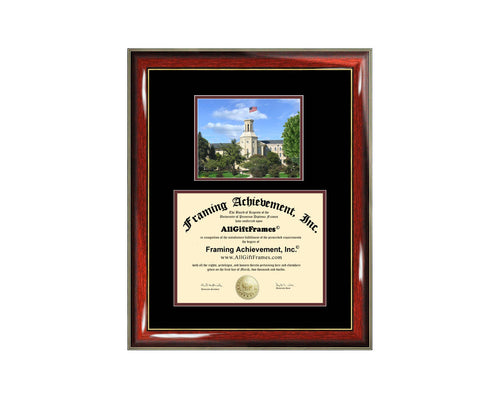 Wheaton College Illinois diploma frame campus photo certificate framing graduation document plaque degree gift college graduate picture