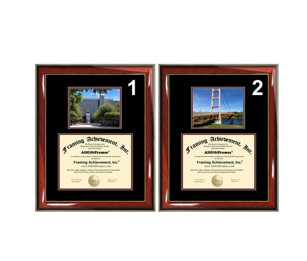 CSU Sacramento CSUS diploma frame California State University Sacramento certificate graduation Cal State college plaque campus photo
