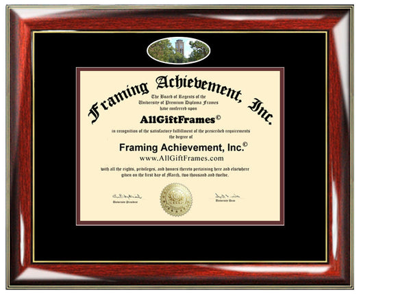 University of Texas Tyler diploma frame campus photo certificate framing graduation document plaque degree campus photo gift college picture