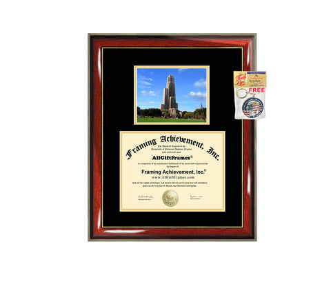 University of Pittsburgh diploma frame campus photo certificate framing graduation document college degree plaque graduate document picture