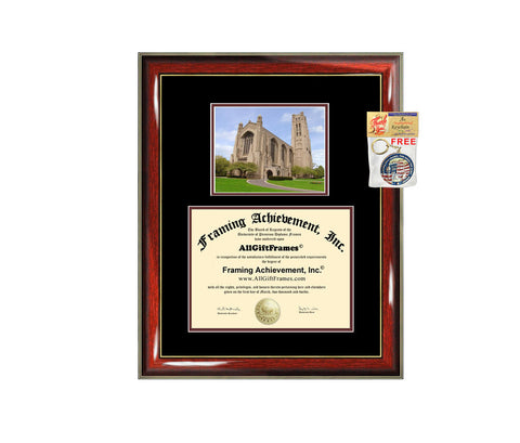 University of Chicago diploma frame campus photo certificate framing graduation document college degree plaque graduate document frames