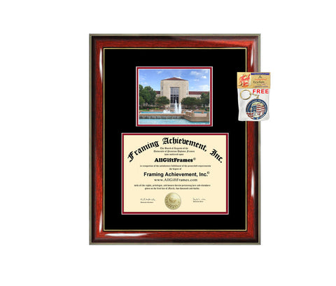 University of Houston diploma frame campus photo certificate framing graduation document college degree plaque graduate document