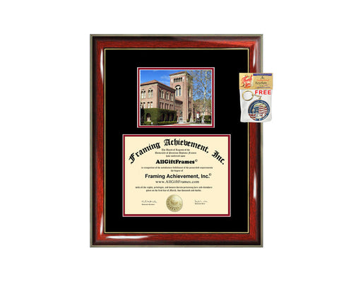 University of Southern California diploma frame campus photo certificate framing graduation document plaque USC degree gift college