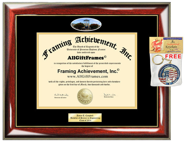 University of Rhode Island diploma frame URI campus photoPersonalized Bachelor Master Doctorate phd mba Engrave Holder Case
