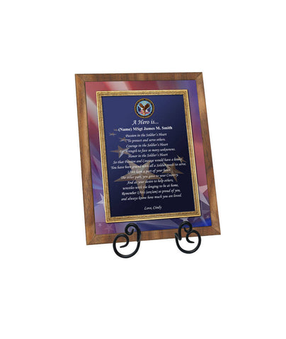 Military Service Award Retirement Homecoming Discharge Recognition Promotion Marine Corps Plaque Soldier Poem Husband Wife Husband Son