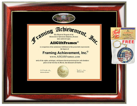 University of Florida diploma frame campus photo UF certificate framing graduation document college degree plaque case graduate gift holder