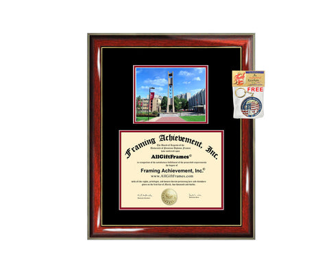 Temple University diploma frame campus photo certificate framing graduation document college degree Temple plaque graduate document