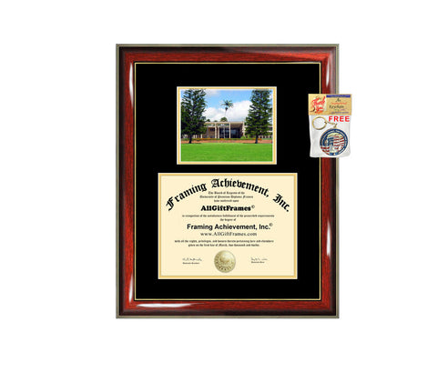 University of Hawaii diploma frame campus photo certificate framing graduation document college degree plaque graduate document