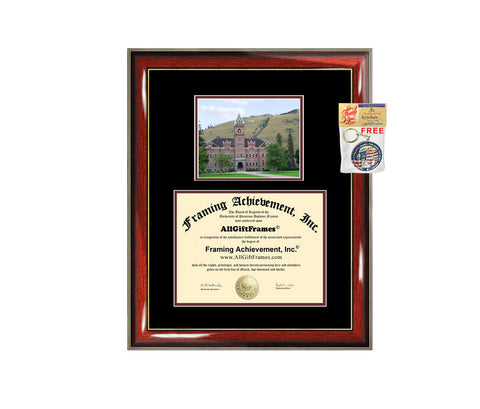 University of Montana diploma frame campus photo certificate framing graduation document college degree plaque graduate document picture