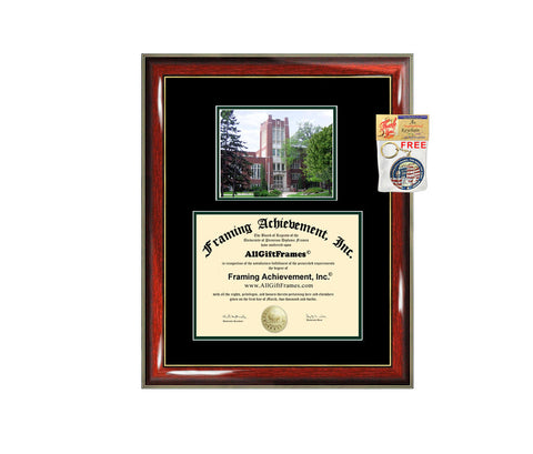 University of North Dakota diploma frame campus photo certificate framing graduation document plaque UND degree gift college picture