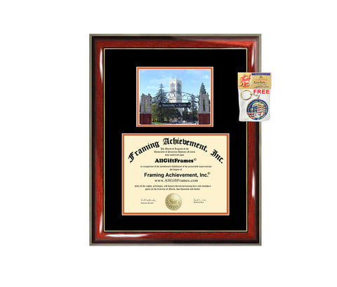 University of Pacific diploma frame campus photo certificate framing graduation document plaque UOP degree gift college picture