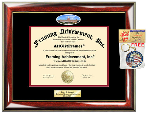 University of Cincinnati diploma frame campus picture certificate Personalized Bachelor Master Doctorate phd mba Engrave Holder Case