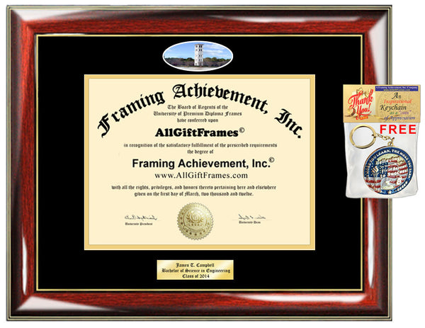 Furman University diploma frame college degree frames campus Personalized Bachelor Master Doctorate phd mba Engrave Holder Case