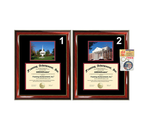 Liberty University diploma frame campus photo certificate framing graduation document plaque Liberty degree graduate gift holder case grad