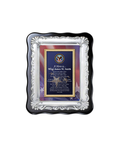 Personalized Military Plaque Gift Retirement Service Poetry Frame Going Away Homecoming Army Marine Corps Air Force US Navy USMC USAF