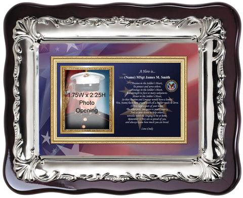 Military Picture Frame Photo Frame Plaque Personalized Military Gift Going Away Homecoming Retiree Soldier Retirement Present Love Poetry